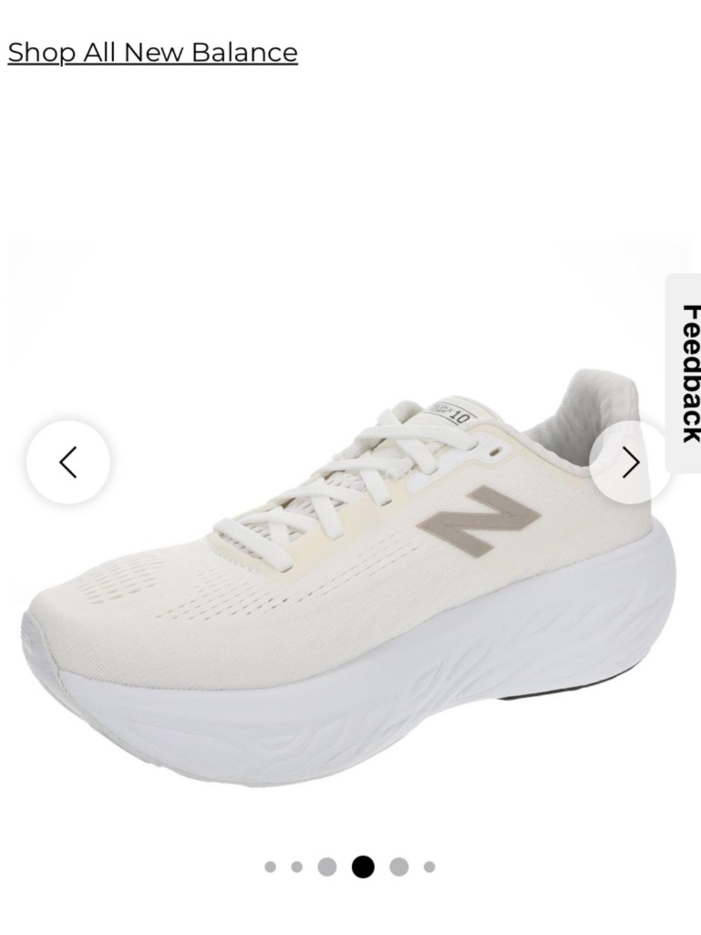 New Balance Fresh Foam X 1080 v14 Women’s White/Light Gold/Sea Salt Size 10.50 W